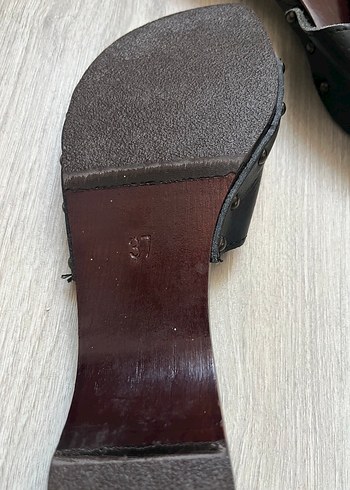 Orijinal Louıs  FERAUD Kahverengi Dolgu Topuklu Kadın Terlik - Görsel 5