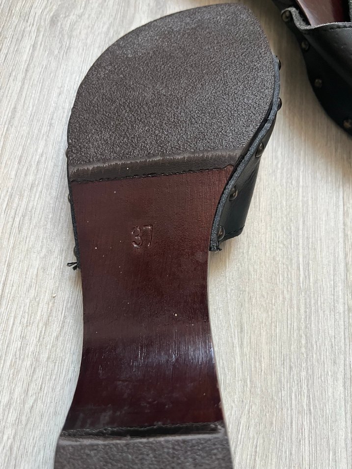 Orijinal Louıs  FERAUD Kahverengi Dolgu Topuklu Kadın Terlik - Görsel 5