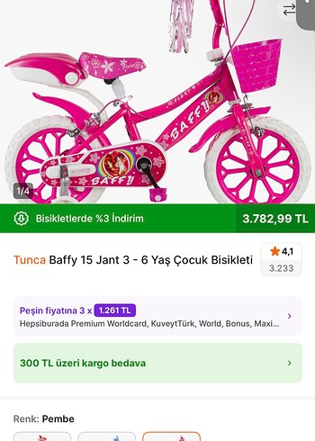 Pembe Çocuk Üç Tekerlekli Bisiklet - Görsel 4