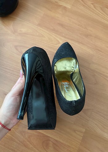 36 Beden siyah Renk Siyah Yılan Desenli Stiletto Topuklu Kadın Ayakkabı