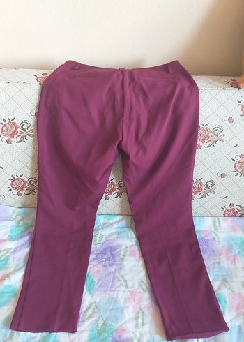 38 Beden Bordo Düğmeli Kadın Kumaş Pantolon