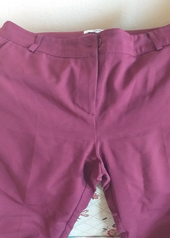 38 Beden bordo Renk Bordo Düğmeli Kadın Kumaş Pantolon