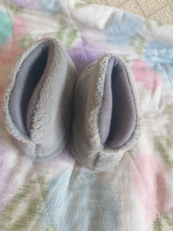 Nakışlı Gri Kız Çocuk Ev Terliği - Görsel 3