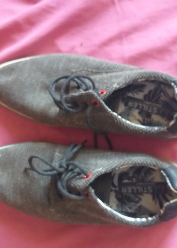 Gri Erkek Günlük Ayakkabı Bağcıkları - Görsel 2