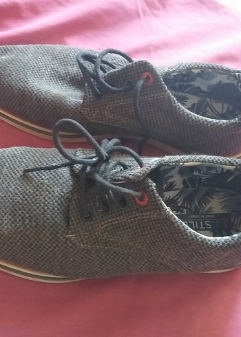 Gri Erkek Günlük Ayakkabı Bağcıkları - Görsel 8