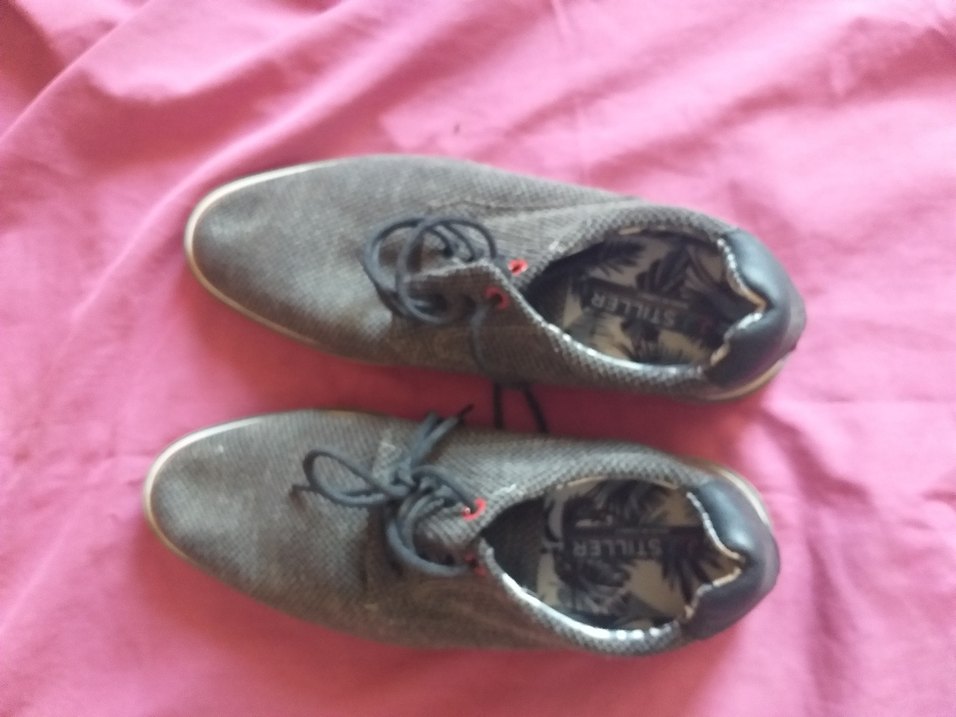 Gri Erkek Günlük Ayakkabı Bağcıkları - Görsel 2