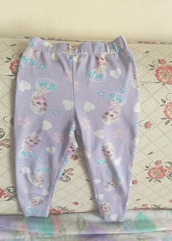 Kız Çocuk Mor Baskılı Tayt - Görsel 2