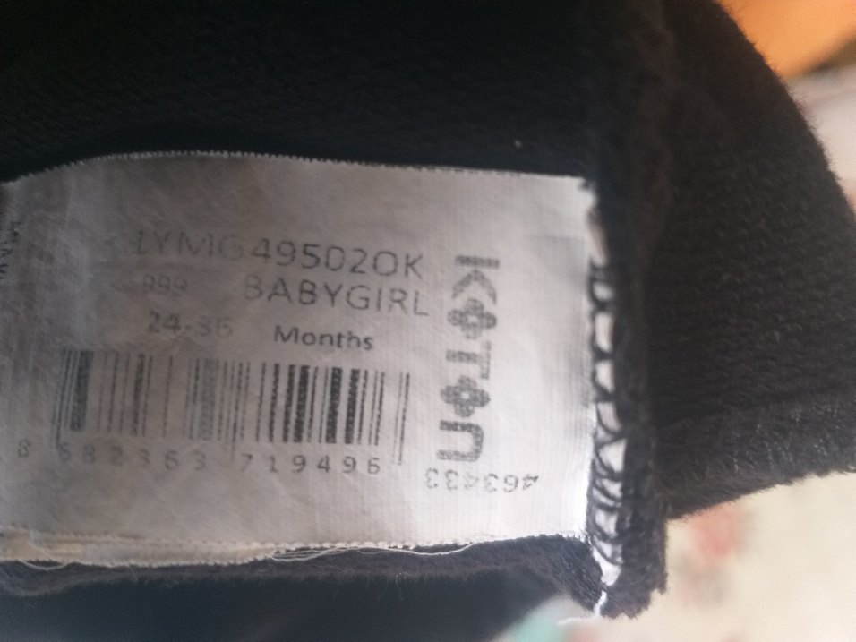 Kız Çocuk Siyah Desenli Rahat Tayt - Görsel 4