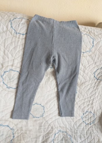 Kız Çocuk Gri Piliseli Denim Tayt - Görsel 2