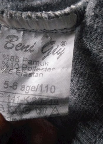 Kız Çocuk Gri Piliseli Denim Tayt - Görsel 3