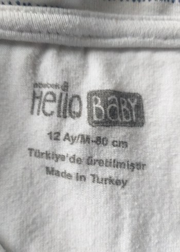 Düğmeli Gri Bebek Erkek Kısa Kollu Body - Görsel 2