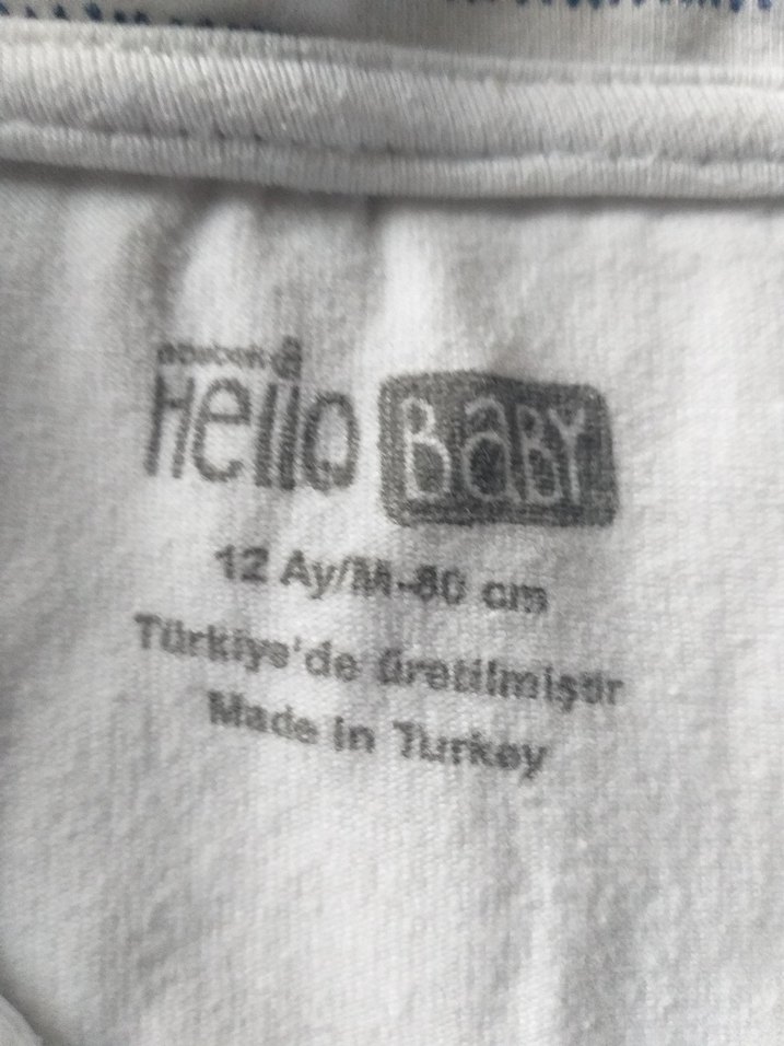 Düğmeli Gri Bebek Erkek Kısa Kollu Body - Görsel 2