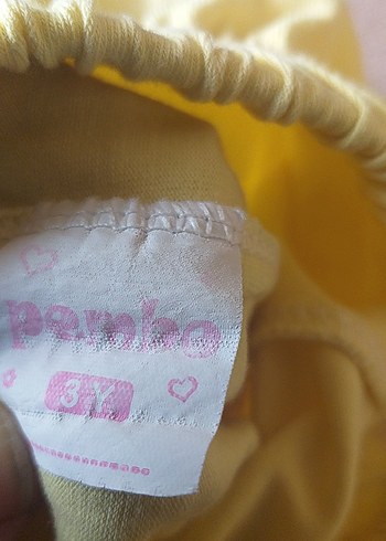 Sarı Pamuklu Kız Çocuk Salaş Tayt - Görsel 3