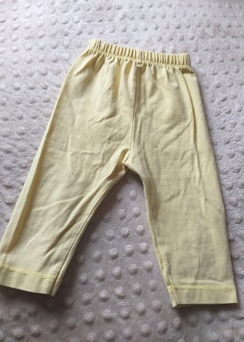 Sarı Pamuklu Kız Çocuk Salaş Tayt - Görsel 2