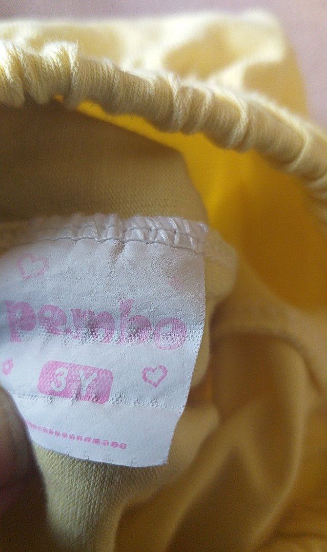 Sarı Pamuklu Kız Çocuk Salaş Tayt - Görsel 3