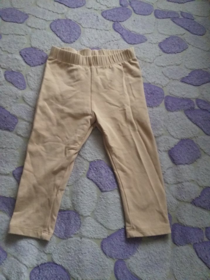 Kız Çocuk Bej Pamuklu Tayt - Görsel 2