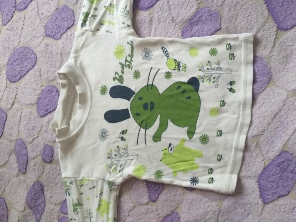 Yeşil Baskılı Çocuk Pijama Takımı - Görsel 4