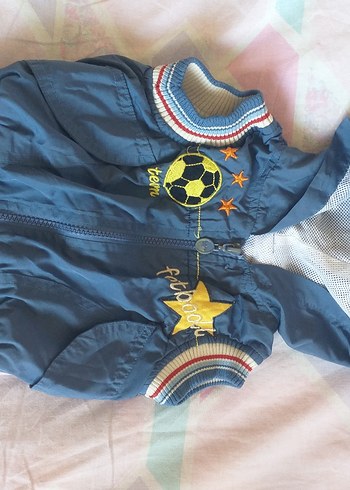 Erkek Çocuk Nakışlı Mavi Ceket - Görsel 4