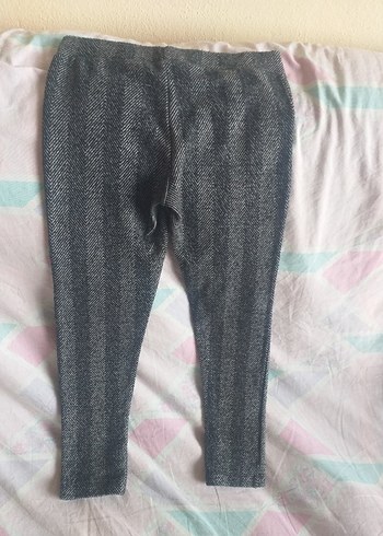 Kız Çocuk Gri Pul Detaylı Jean Tayt - Görsel 2