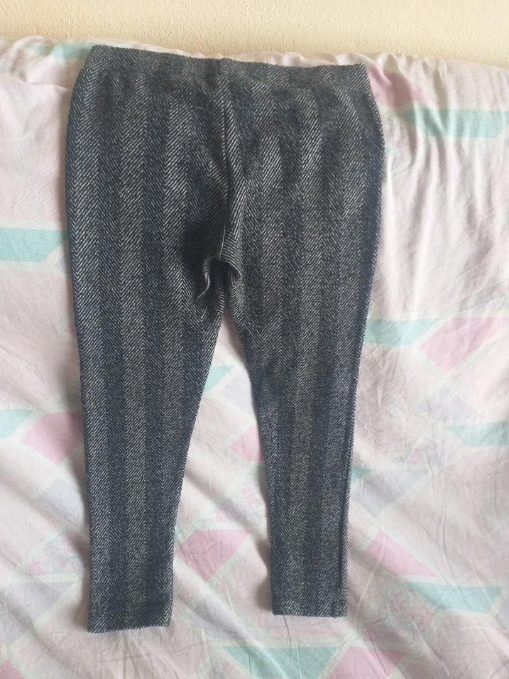 Kız Çocuk Gri Pul Detaylı Jean Tayt - Görsel 2