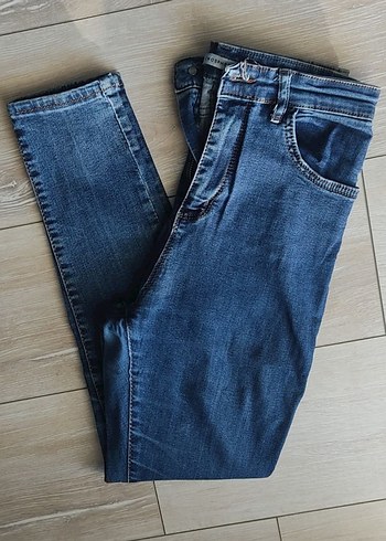 Kadın Mavi Denim Midi Boy Jean
