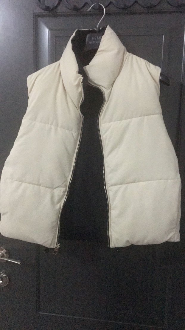 Bershka kadın Beyaz siyah yelek - Görsel 3