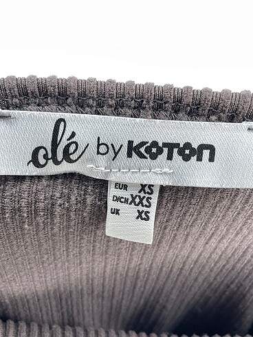 xs Beden kahverengi Renk Koton Bluz %70 İndirimli.