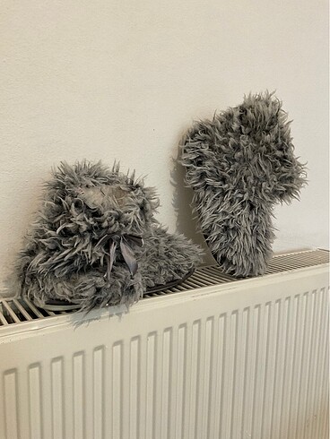Twigy Marka Gri Peluş Ev Ayakkabısı
