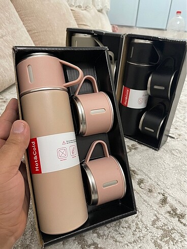 3 bardaklı 500ml vacomlu termos