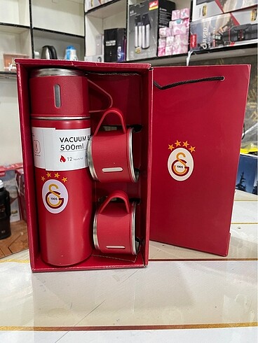 500ml vakomlı termos 3 bardaklı