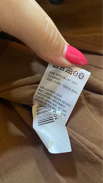 s Beden kahverengi Renk Desa Gerçek deri vintage ceket
