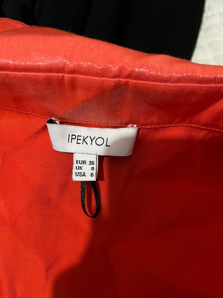 Turuncu Parlak Kadın Tulum - Görsel 3