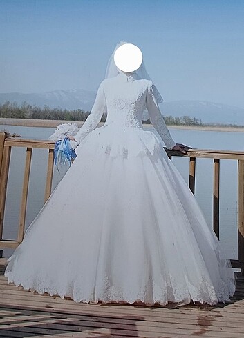 l Beden beyaz Renk Gelinlik özel dikim