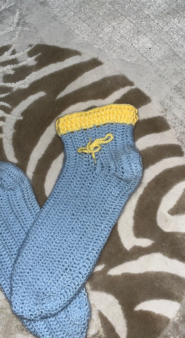 Mavi ve Sarı Erkek Çorabı - Görsel 2