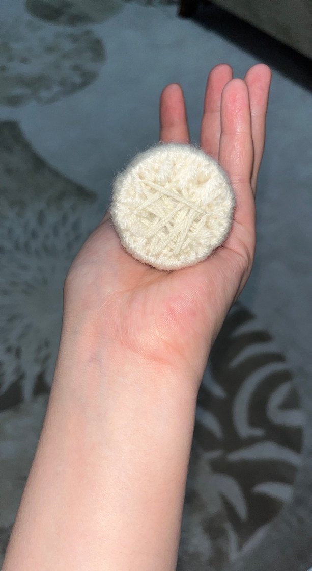 Beyaz Örgü Kadın Bere Anahtarlık - Görsel 2