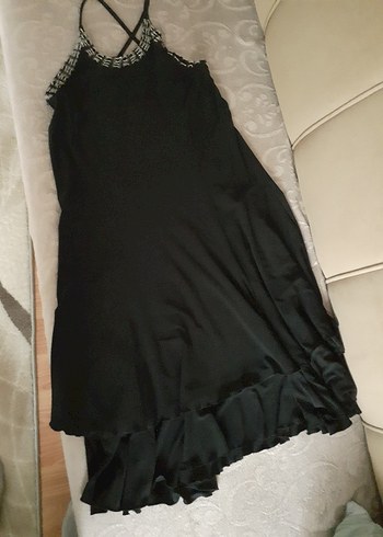 Uzun Siyah Gotik Drapeli Kadın Elbise