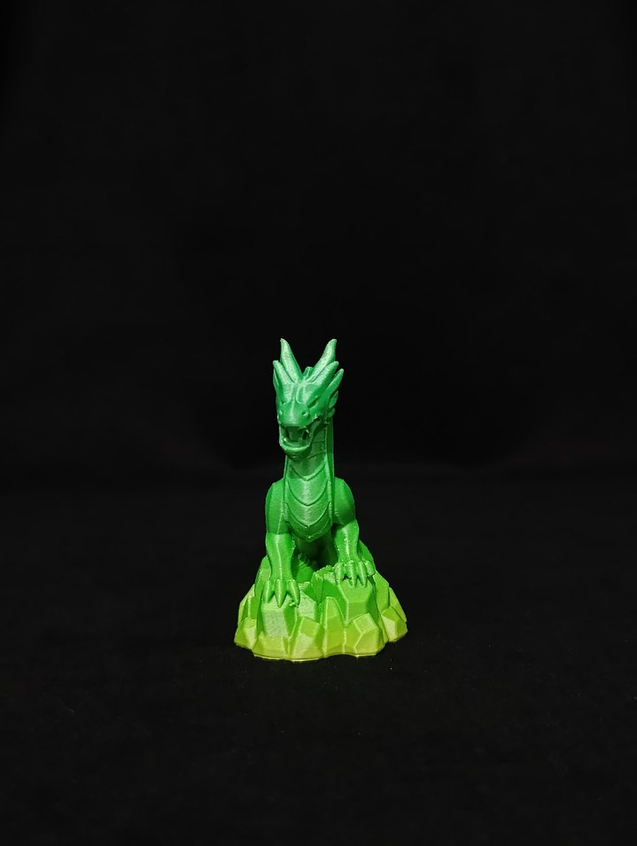 Renkli Yeşil Ejderha Aksiyon Figürü 3D - Görsel 3