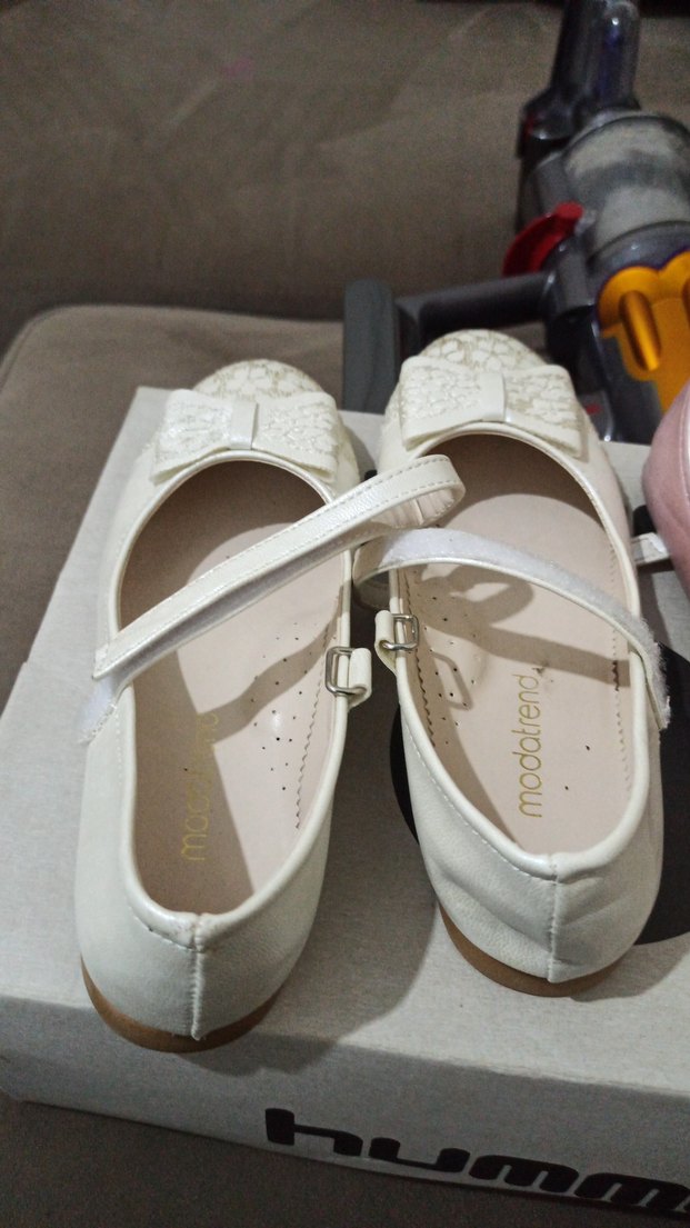 Kız Çocuk Beyaz Fiyonk Detaylı Babet - Görsel 3