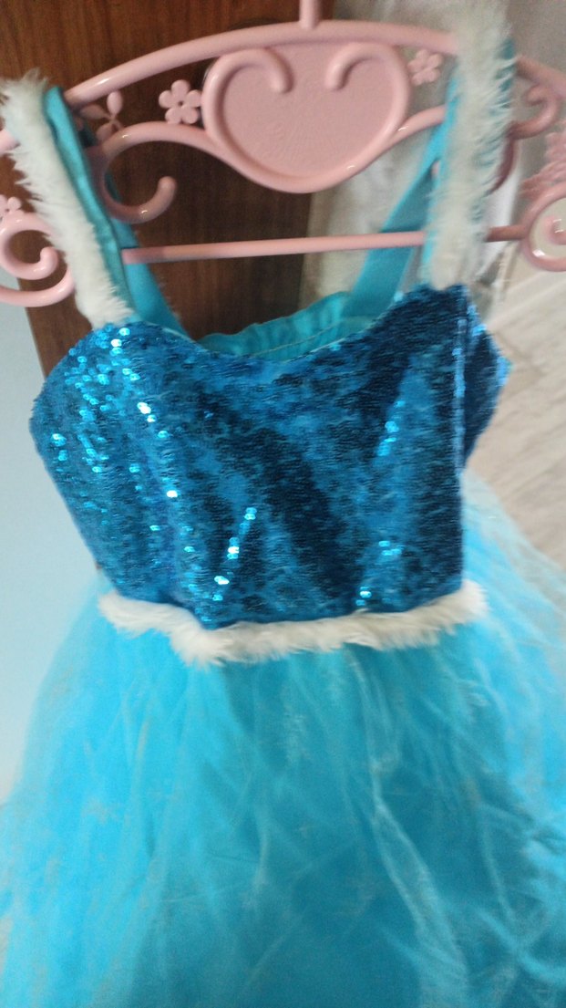 Mavi Straplez Kız Çocuk Abiye Elbise - Görsel 2