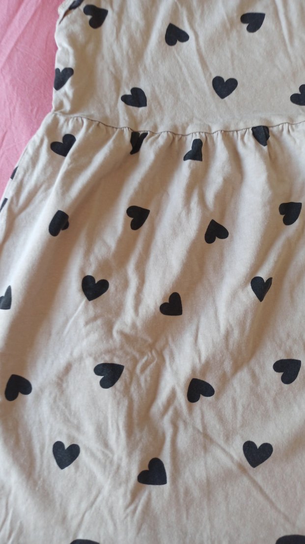 Kız Çocuk V Yaka Fırfırlı Pamuklu Elbise - Görsel 2