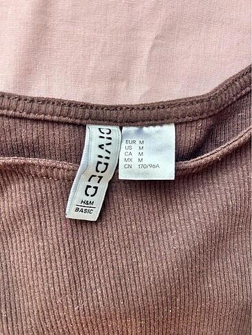 H&M H&M gri uzun kollu crop