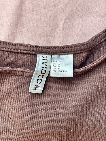 m Beden kahverengi Renk H&M gri uzun kollu crop