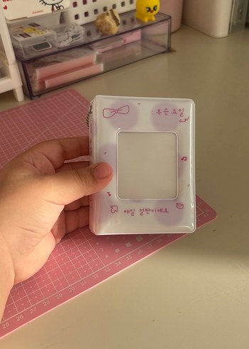 Pembe beyaz çok tatlı charmlı binder