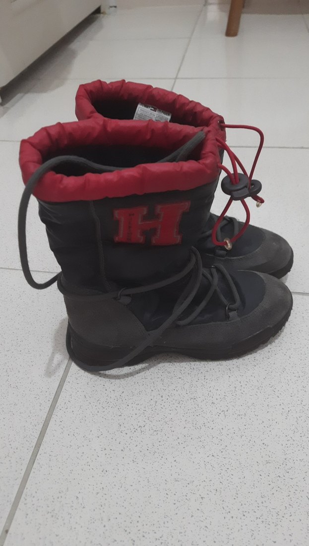 Kırmızı Siyah Erkek Çocuk Kayak Botu Velcro - Görsel 2