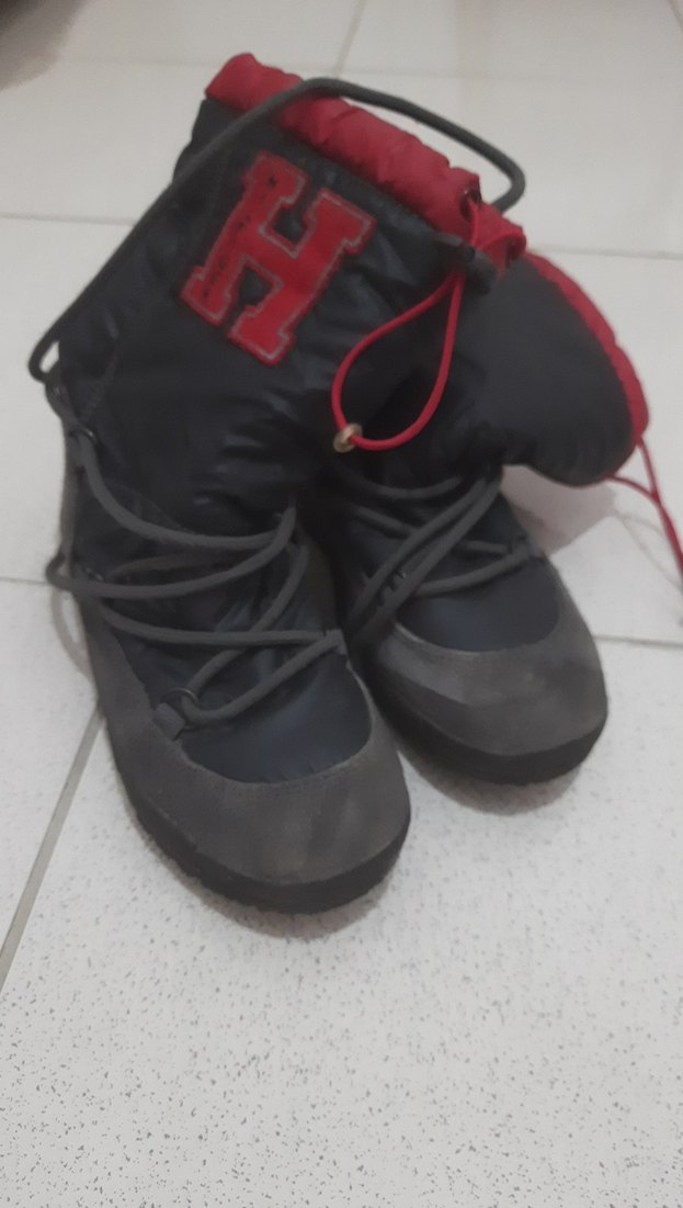 Kırmızı Siyah Erkek Çocuk Kayak Botu Velcro - Görsel 3