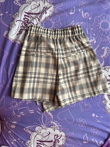 xs Beden Bershka Ekoseli Esnek Şort Etek
