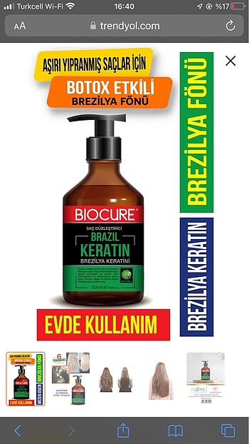 Biocure Brezilya Keratini