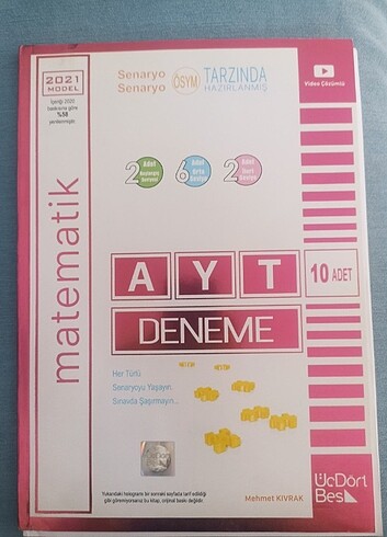 ÜçDörtBeş AYT Matematik 10 Deneme