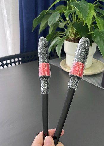 Renkli Pembe Makyaj Fırçası Seti - Görsel 3