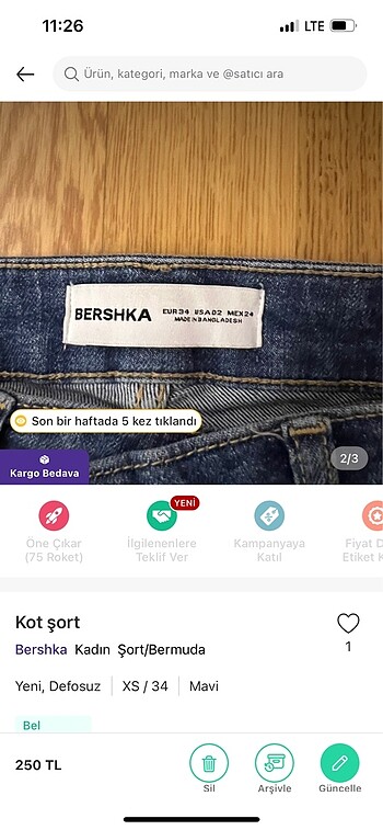 Bershka Bershka şort